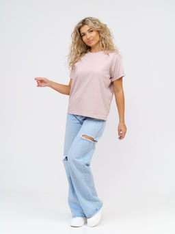 Футболка Хлопок 95%, лайкра 5% Классика аква - Ивассорти фото 23