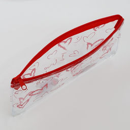 Косметичка-пенал на молнии, с рисунком Зайки, прозрачная/красная - Simaland фото 3