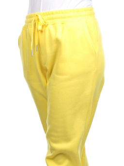 M049 YELLOW Брюки спортивные женские на флисе (100% хлопок) 7986 - Fashion фото 4