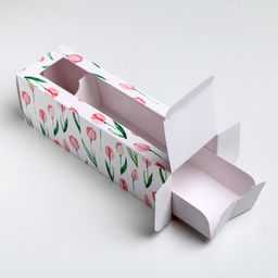 Цена за 5 шт. Коробка для макарун, кондитерская упаковка «8 марта», 5.5×18×5.5 см