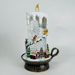 Новогодний декор Свеча стекло 24 см в ассортименте (арт. K-21) - Ип лебедев о.ю фото 2