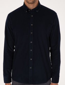 Lacivert Regular Fit Uzun Kollu G_mlek