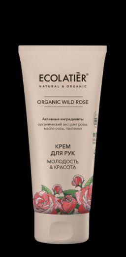 Ecolatier Organic Farm GREEN "WILD ROSE" Крем д/РУК Молодость+Красота 100мл