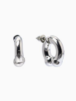 Моно-серьга "Циркуляр", цвет серебро