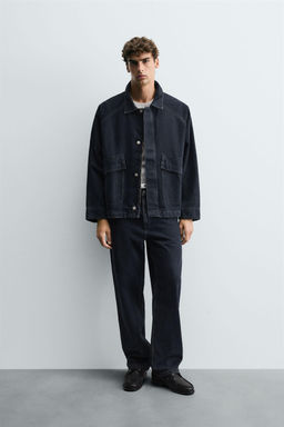 DENIM CHINO TROUSERS