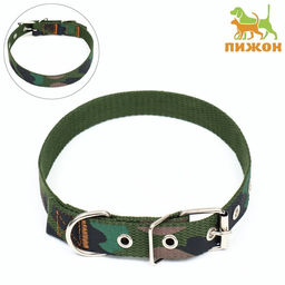 Ошейник брезентовый однослойный Камуфляж, 58 х 2,5 см