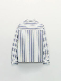 Рубашка в полоску из 100% хлопка / Zarina  фото 2