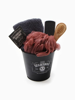 Набор подарочный «Этель. Мужчина №1», полотенце, мочалка, щётка