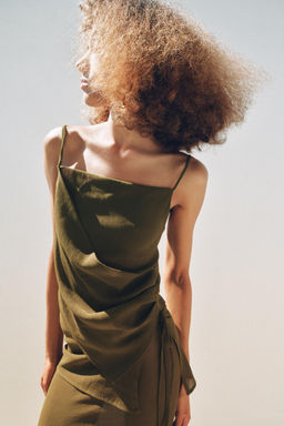 SEMI-SHEER TEXTURED ASYMMETRIC TOP - Zara фото 10