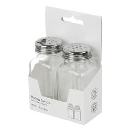 Набор Банок 2шт для соли и перца 4.2x9.3см 80мл,стекло, нерж.сталь арт. 828-339