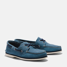 Мужские мокасины Timberland 2 Eye Classic Boat темно-синие  фото 3