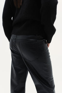 Pantalon revestido de corte recto - H&m фото 4