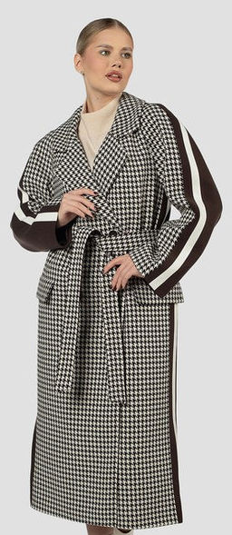 01-12042 Пальто женское демисезонное (пояс) - El podio фото 11