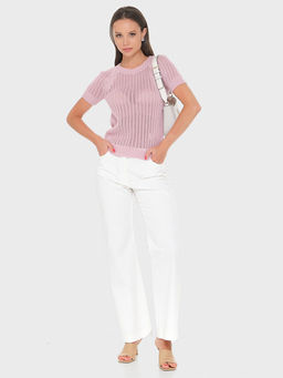 Блузка вязаная с рукавом реглан.