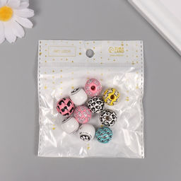 Бусины для творчества дерево "Кошачьи радости" набор 10 шт 1,6х1,6х1,6 см