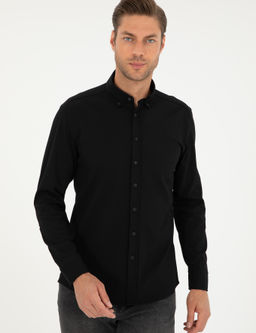 Siyah Slim Fit Uzun Kollu G_mlek