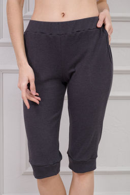 Бриджи женские из интерлока на манжете антрацит серый - Амадэль фото 3