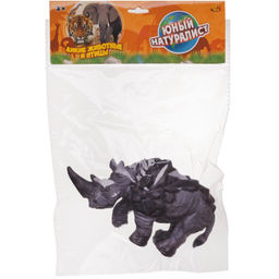 Фигурка Abtoys Юный натуралист Дикие животные и птицы Носорог темно-серый фото 3