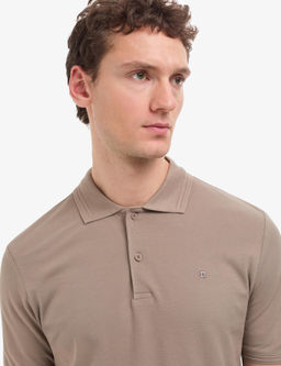 Koyu Vizon Regular Fit %100 Pamuk K_vr_lmaz Polo Yaka Basic Ti__rt