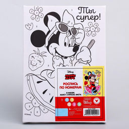 Картина по номерам для детей Минни Маус, 21?15 см