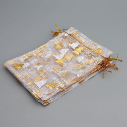 Набор мешков «С Новым счастьем!», органза, 10 шт, 16 х 24 см