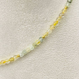 Колье из Пренита и Цитрина 45 см +