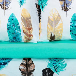 Постельное бельё Этель 2 сп Перья 175*215 см, 200*220 см, 70*70 см - 2 шт, поплин  фото 2