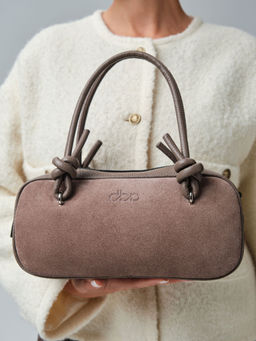 Замшевая сумка Curl DBR 31363 капучино