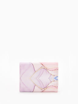 Кошелёк женский на кнопке, 10?1.5?8 см, с принтом, розовый