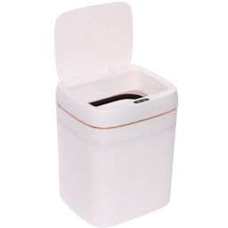 Контейнер для мусора"Smart"11л белый сенсорная крышка работает от батареек LR6 W8616C