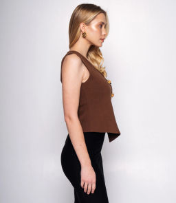 Жилет #КТ5038, коричневый - Dommod фото 2