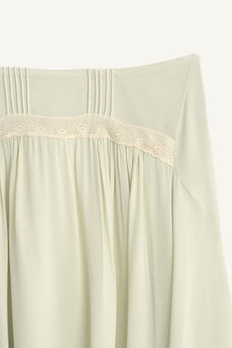 FALDA VOLANTES ENCAJE LIMITED EDITION / Verde claro - Zara фото 6