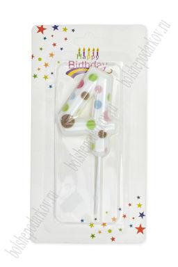 Свечи праздничные "4" (SF-7831) №101