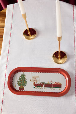 Y?lbas? Temal? Metal Tepsi 16x35cm TPHAW26TPS00003