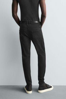 JEANS SKINNY FIT CROPPED / Negro - Zara фото 3