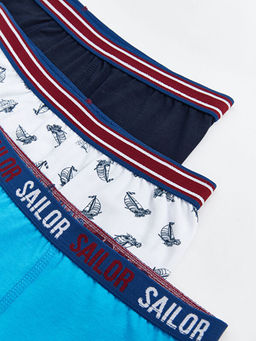 Bask?l? Erkek ?ocuk Boxer 3l? - Waikiki фото 3