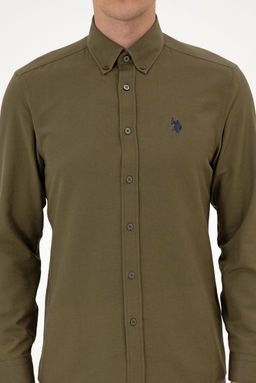 Erkek Haki Uzun Kollu Basic G_mlek Sepette S_rpriz _ndirim - U.s. polo assn фото 6