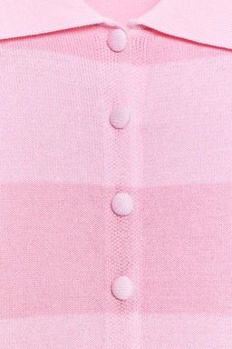 CHAQUETA PUNTO RAYAS / Rosa lavado - Zara фото 6