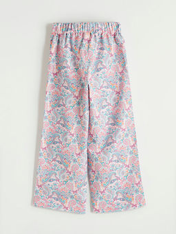 Beli Lastikli Desenli K?z ?ocuk Pantolon