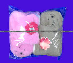 Цена за 2 пар. 2 ПАРЫ - Носки-САПОЖКИ детские с мехом Мордочки ВЫСОКИЕ длина подошвы 17-18 см - For you фото 3