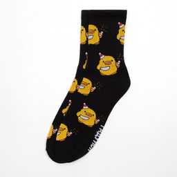 Носки новогодние мужские KAFTAN «Веселись» размер 41-44 (27-29 см), цвет чёрный