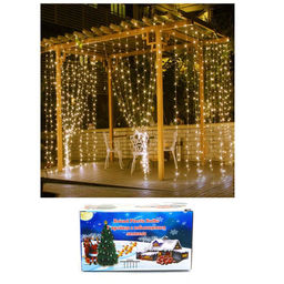 Гирлянда занавес - мерцающая, 3x2м (480 ламп, цвет желтый)