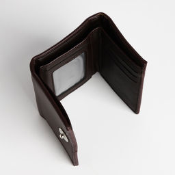 Портмоне мужское на магните, отдел для купюр, для карт, для монет, коричневое