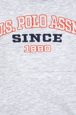 Erkek _ocuk A__k Gri Melanj Sweatshirt Sepette S_rpriz _ndirim - U.s. polo assn фото 3