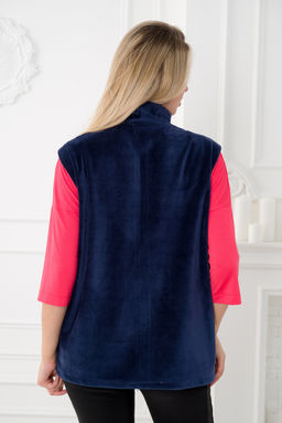 Жилет женский из велюра синий макс - Амадэль фото 17