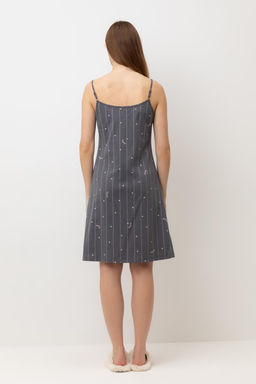 Е 10057/серый,полоски и сердечки сорочка ночная жен - Very neat фото 5