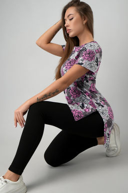 Удлиненная женская футболка с разрезами Happyfox - Happy fox фото 9