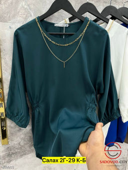 Блузка свободного кроя с съемным украшением - Bruno фото 2