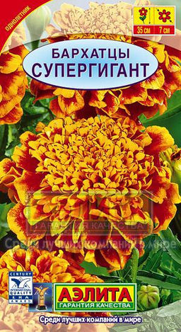 Бархатцы Супергигант отклоненные 0,3г (Аэлита)