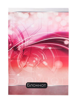 Цена за 20 шт. Блокнот А6, 40 листов в клетку на скрепке Абстракция, обложка мелованный картон, МИКС - Calligrata фото 2